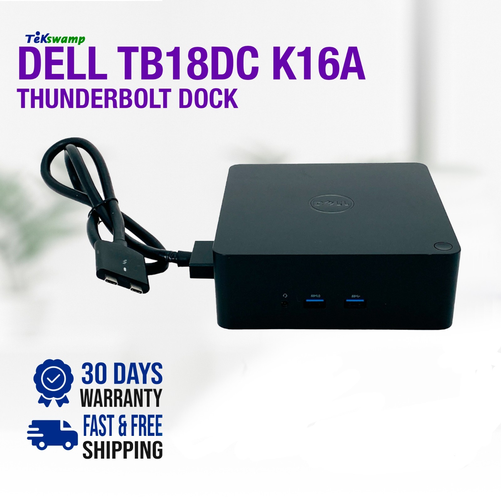 Genuine Dell TB18DC K16A Precision Dual USB-C Thunderbolt Dock Station
