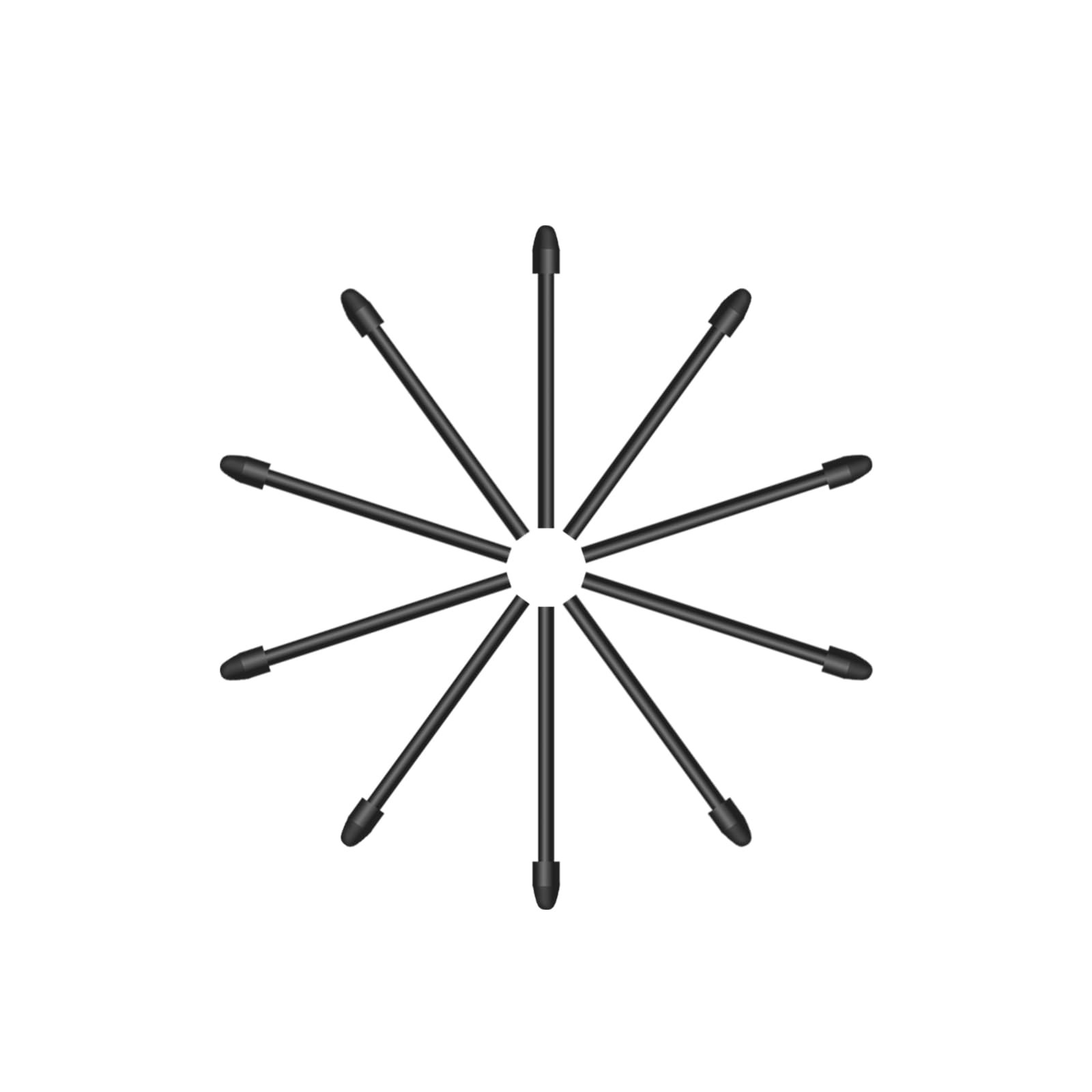 HUION 10 Pack Replacement Nibs PN06 Compatible with Pen Stylus PW600L Black 