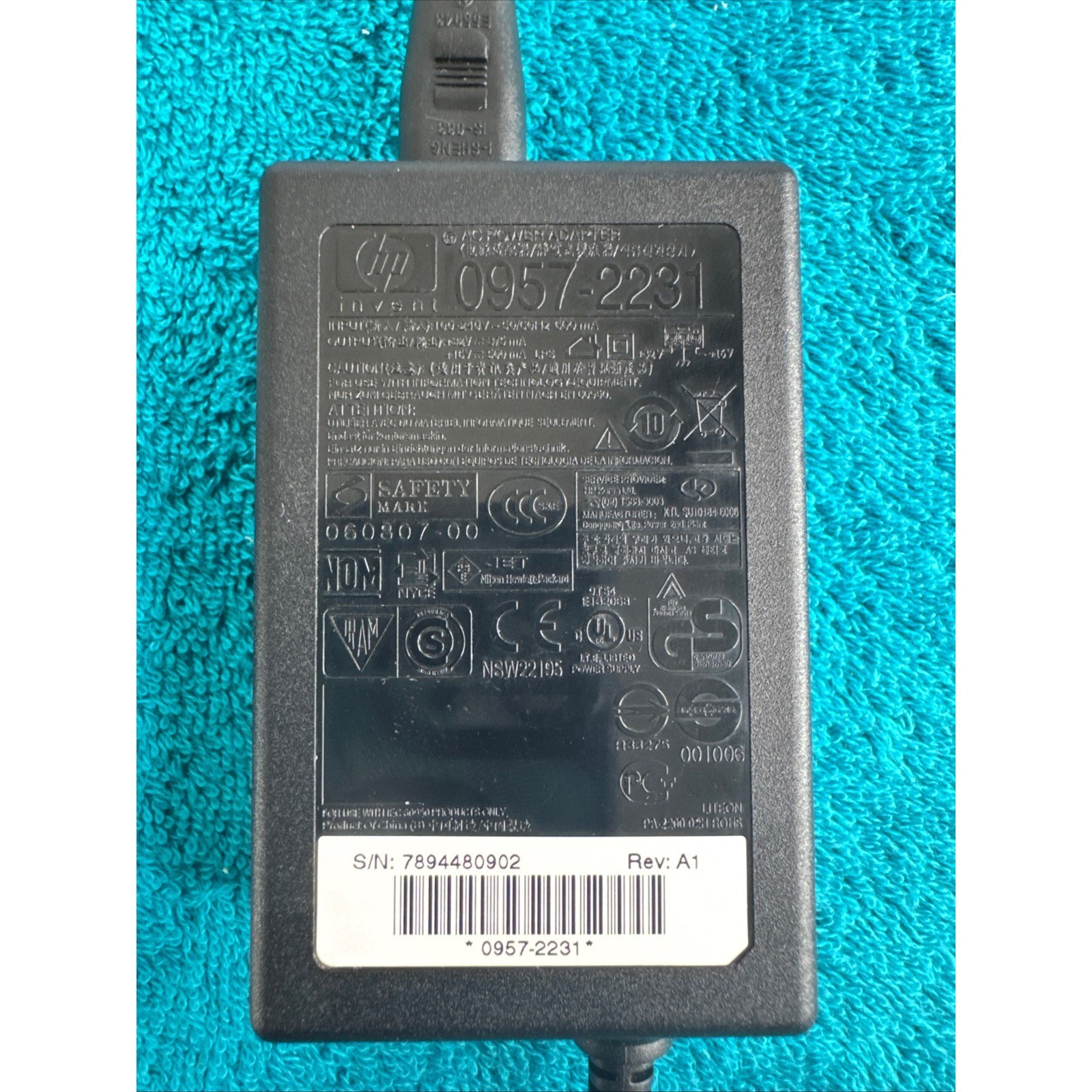 HP Genuine 0957-2231 Power Supply AC Adapter Power Cord for HP Printers