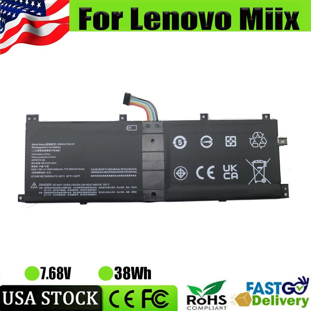 38WH BSNO4170A5-AT Battery For Lenovo Miix 520-12IKB BSN04170A5-AT Miix5 pro