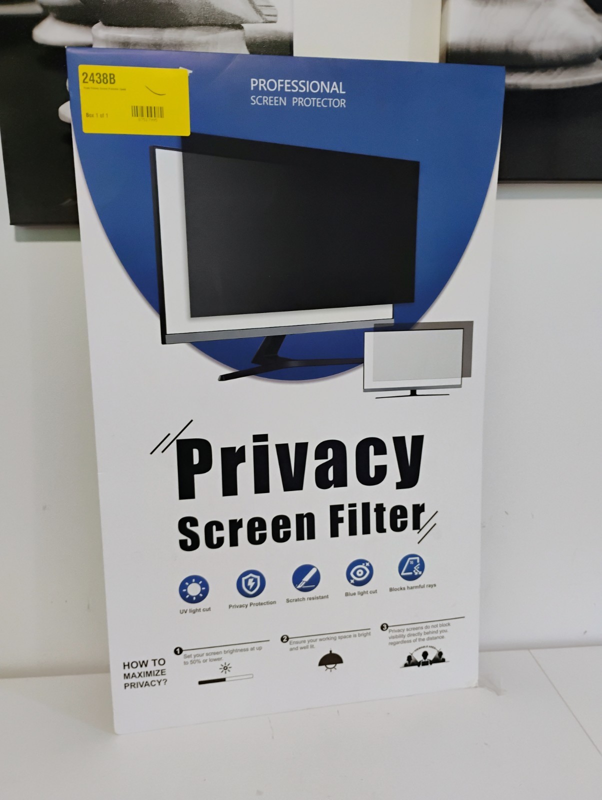 PROKKO Premium Screen Protector 31.5 in 16:9 Aspect Ratio Black 2-Pack
