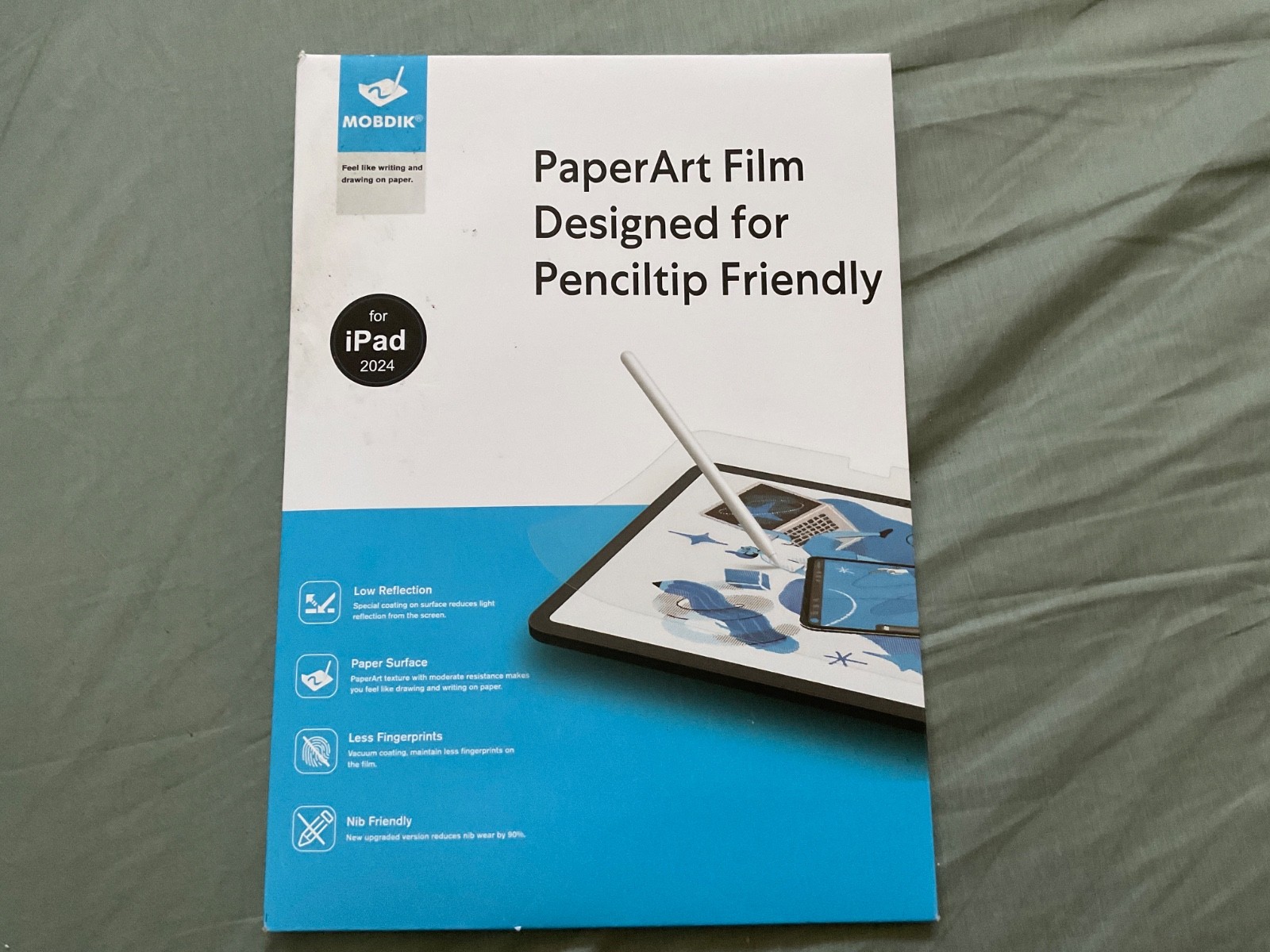 MOBDIK 2 Pack Paperfeel Screen Protector Compatible with iPad Pro 11 M4 (2024)