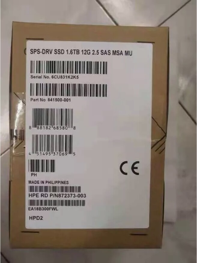 N9X91A I New Sealed HPE MSA 1.6TB 12G SAS Mixed Use SFF 2.5″ SSD 841500-001