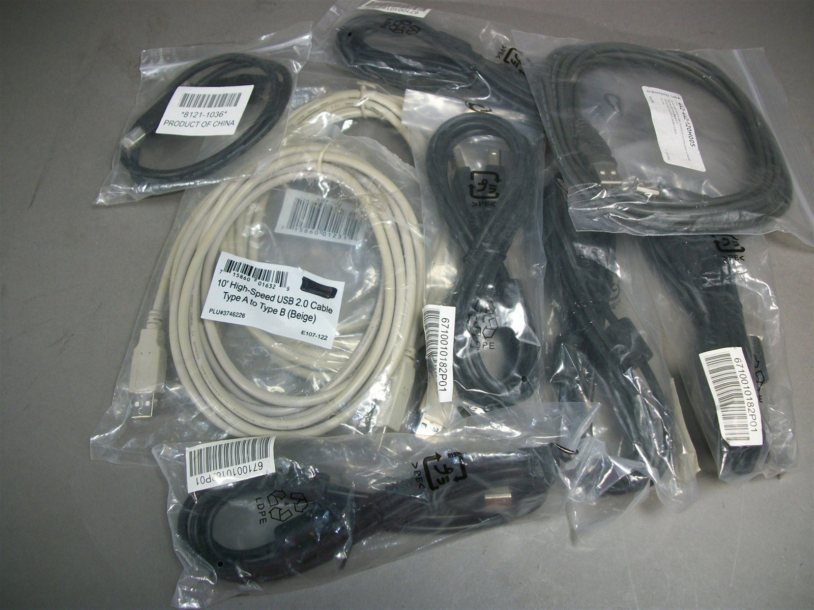 Belkin High Speed USB 2.0 Cable Type A to Type B Printer Cable-NEW-Lot of 9- F/S