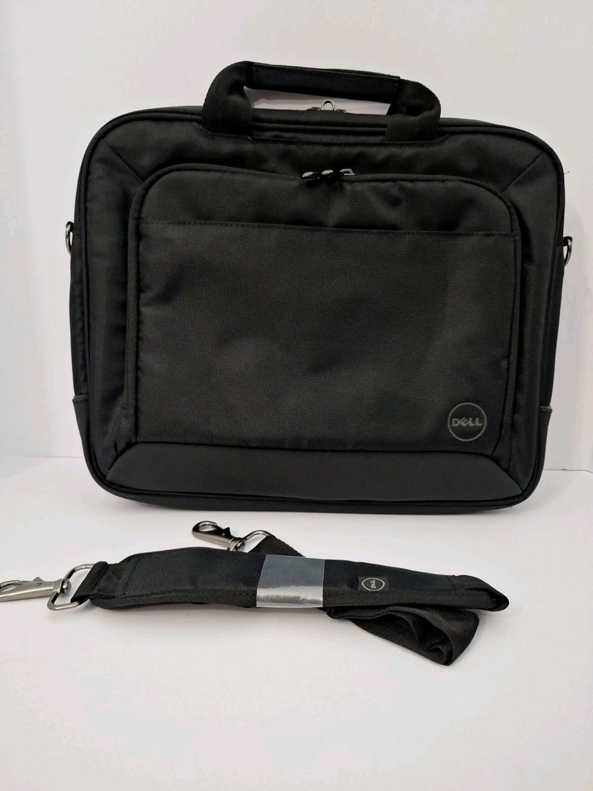 Dell Computer Top Load Laptop Bag with Shoulder Strap Black Nylon- Fits up 15.6"