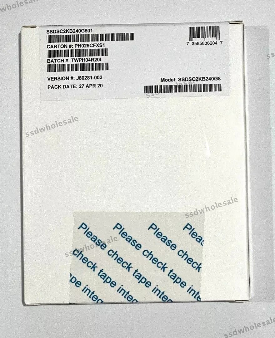 Intel D3 S4510 240GB 2.5" SATA 6Gb/s SSDSC2KB240G8  New Solid State Drive SSD