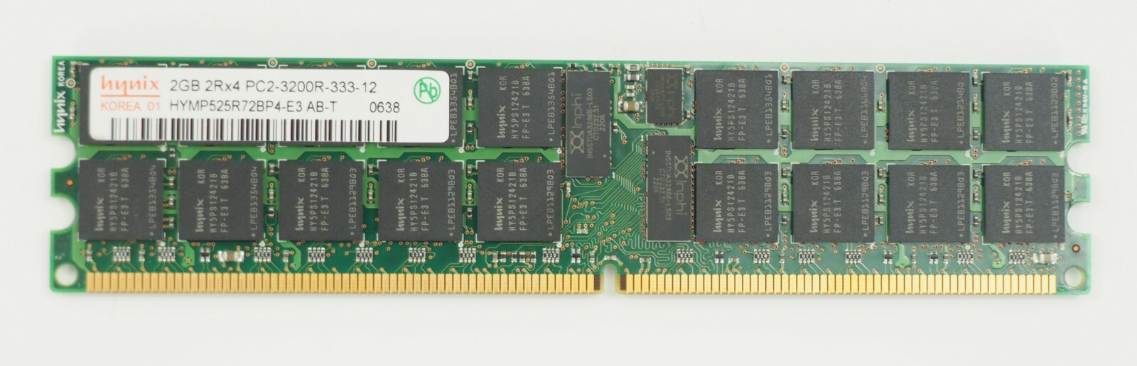 Lot of 11 Hynix 2GB 2Rx4 PC2-3200R-333-12 HYMP525R72BP4-E3 AB-T