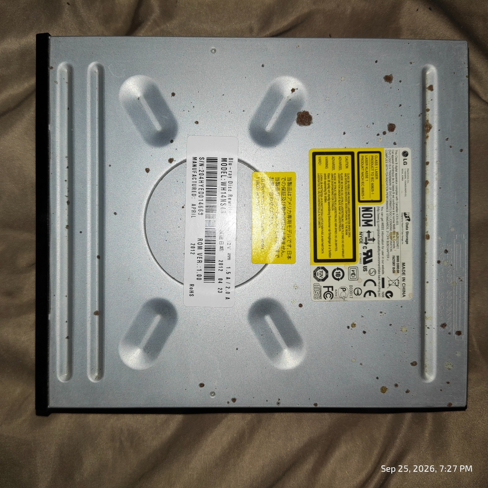 LG WH14NS40 14X SATA Internal Blu-ray Disc Rewriter BDXL M-DISC