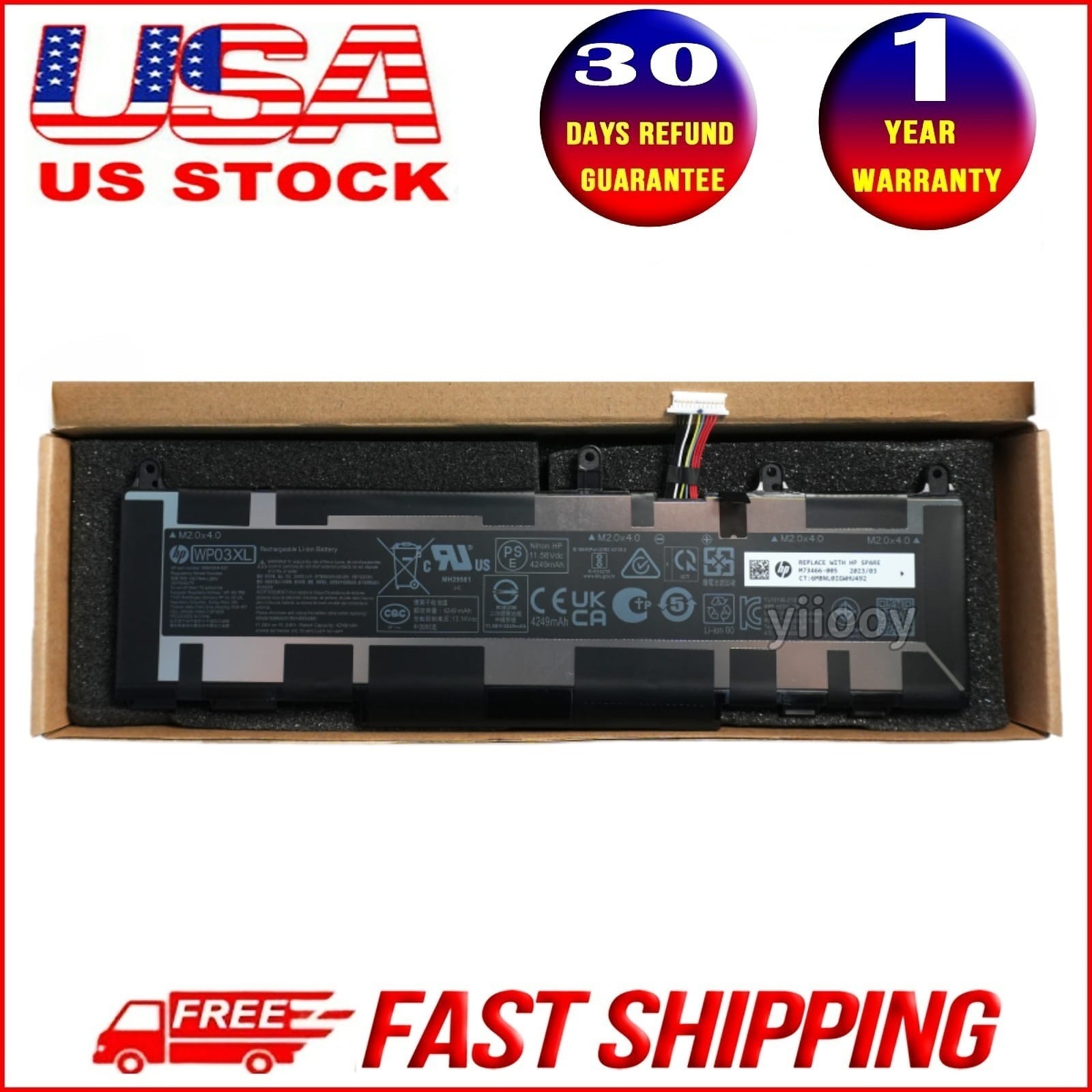 New Genuine WP03XL Battery For HP EliteBook 830 835 840 845 860 865 1040 G9 G10
