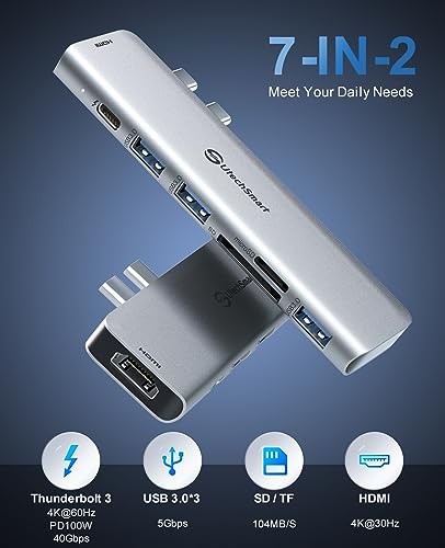 GRAY - USB C HUB ADAPTER MACBOOK