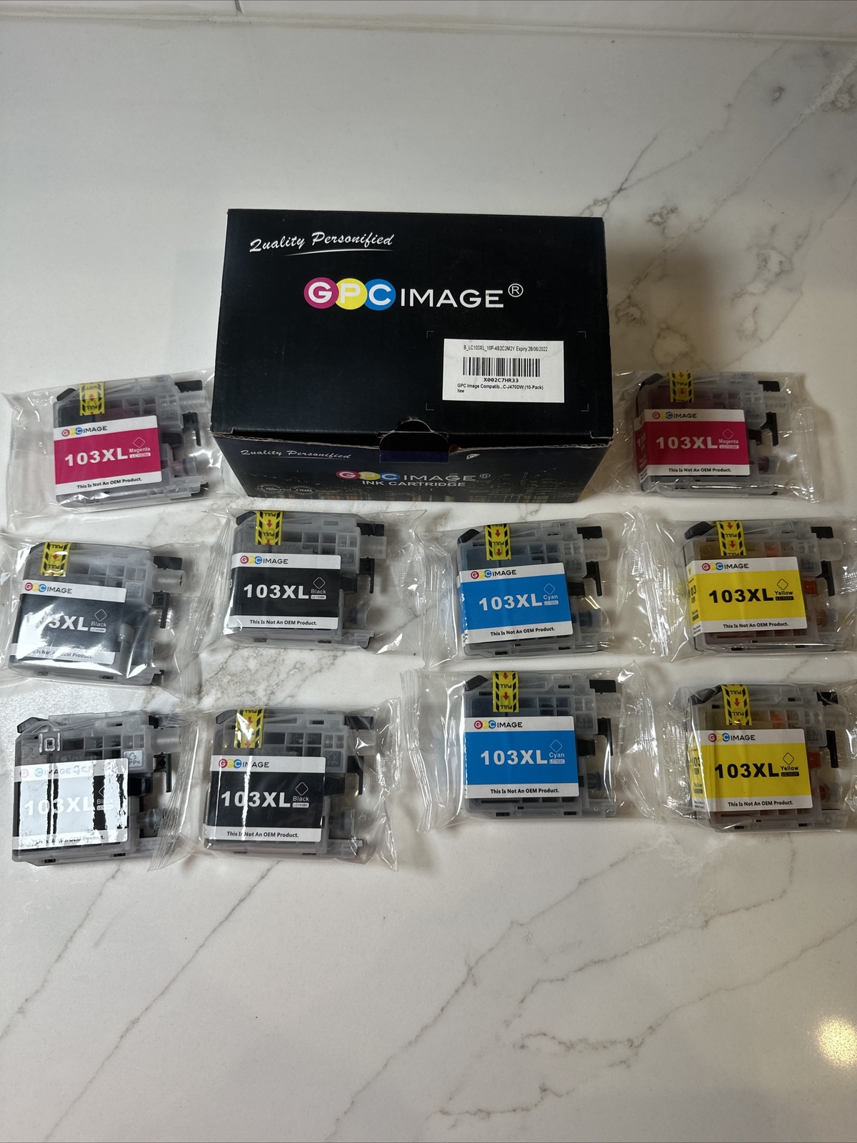 GPC Image LC103 XL Ink Cartridges 10 Pk Replacement For Brother 103 Expire 06/22