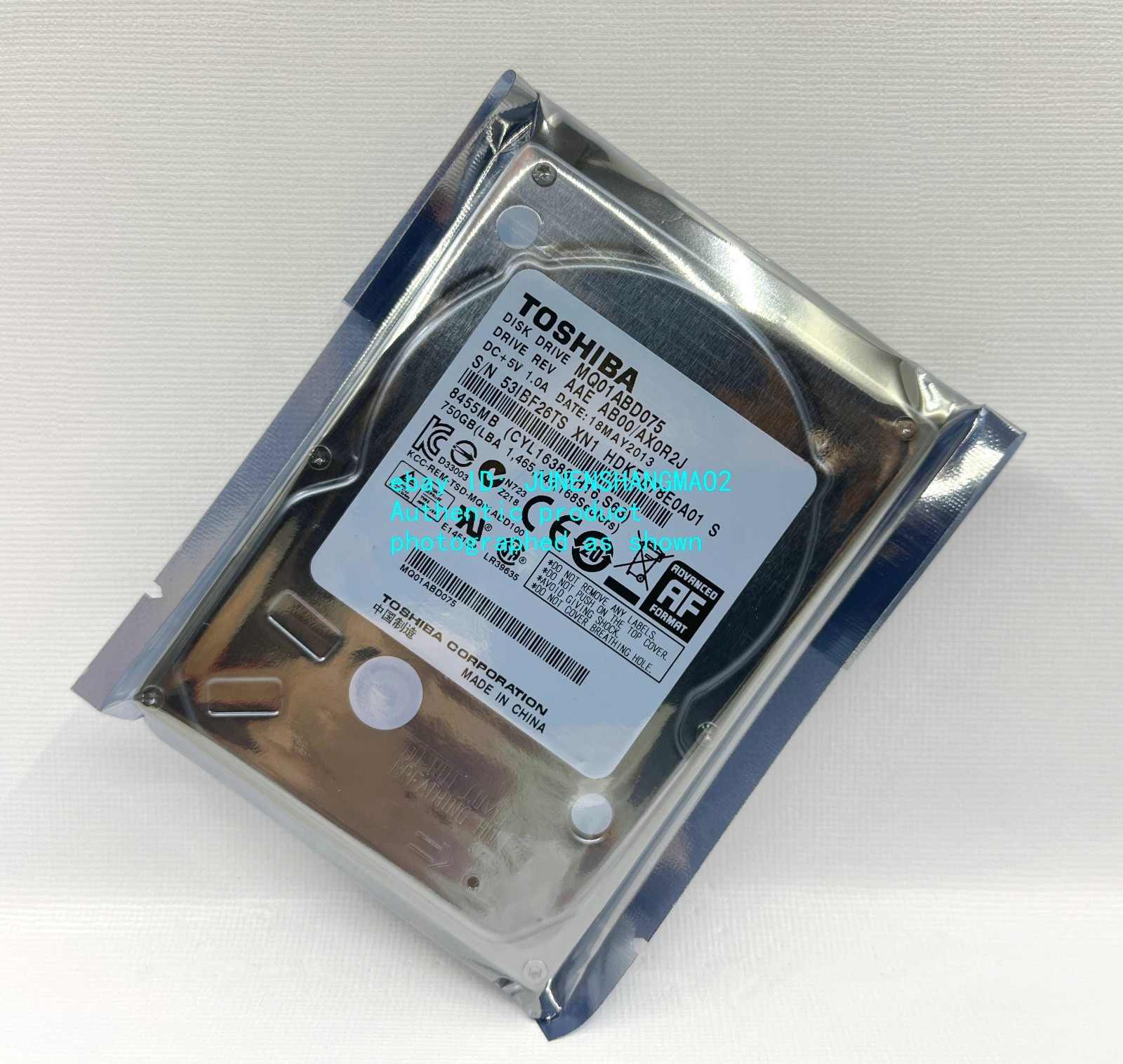 Toshiba 750GB 5400RPM 2.5" MQ01ABD075 SATA Notebook hard drive