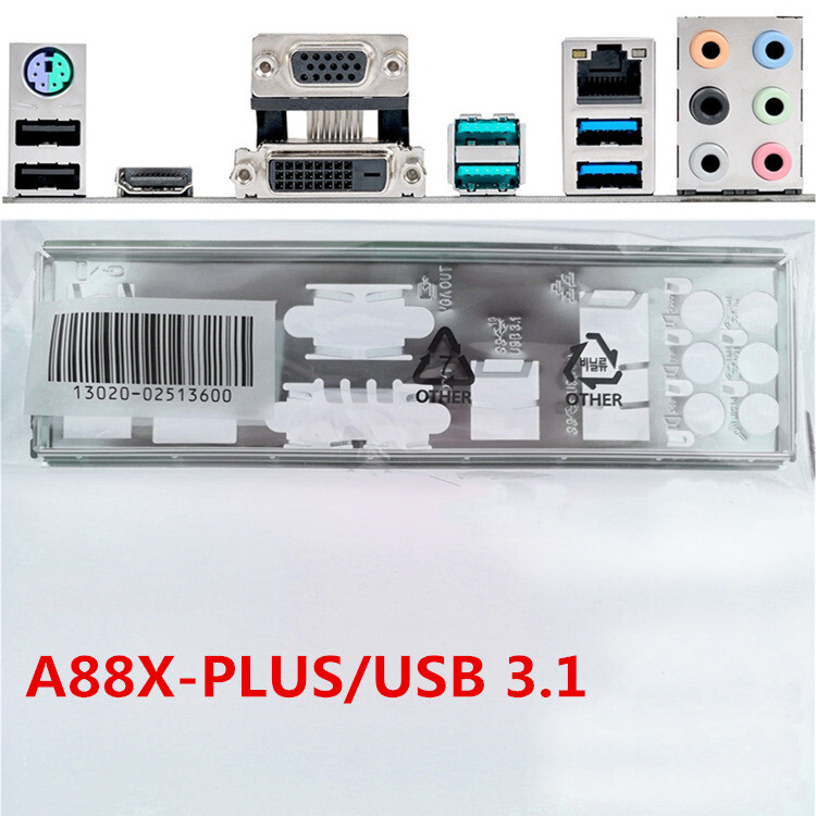 For Asus A88X-PLUS/USB 3.1 Shield IO I/O Rear Baffle Backplate Motherboard