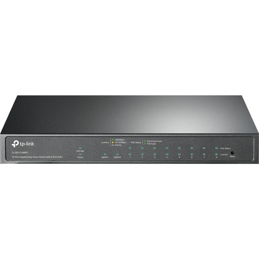 TP-Link TLSG1210MPE 10-Port Gigabit Easy Smart Switch w/ 8 PoE+