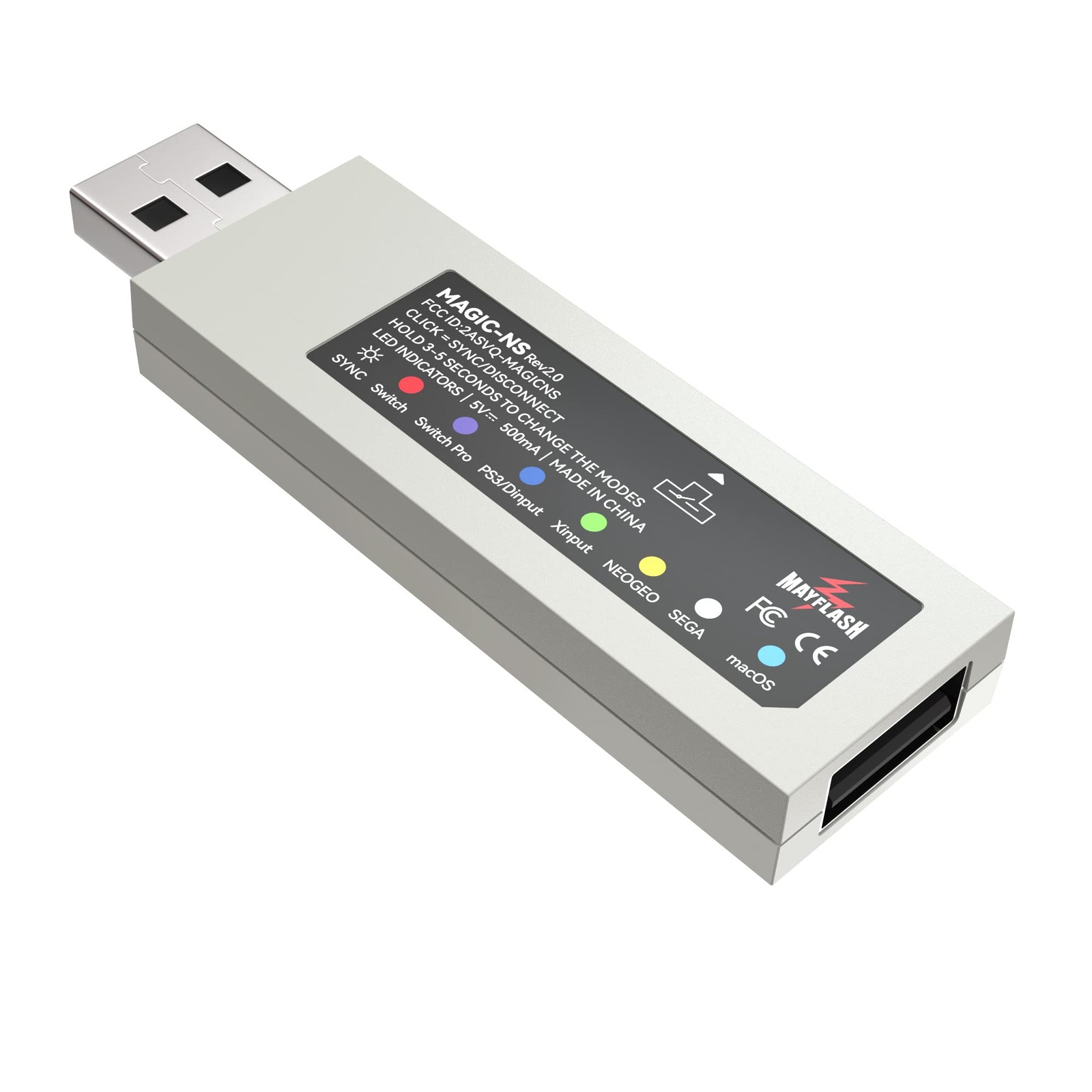 Magic NS Wireless Bluetooth Controller USB Adapter for Switch/2, Windows, Ras...