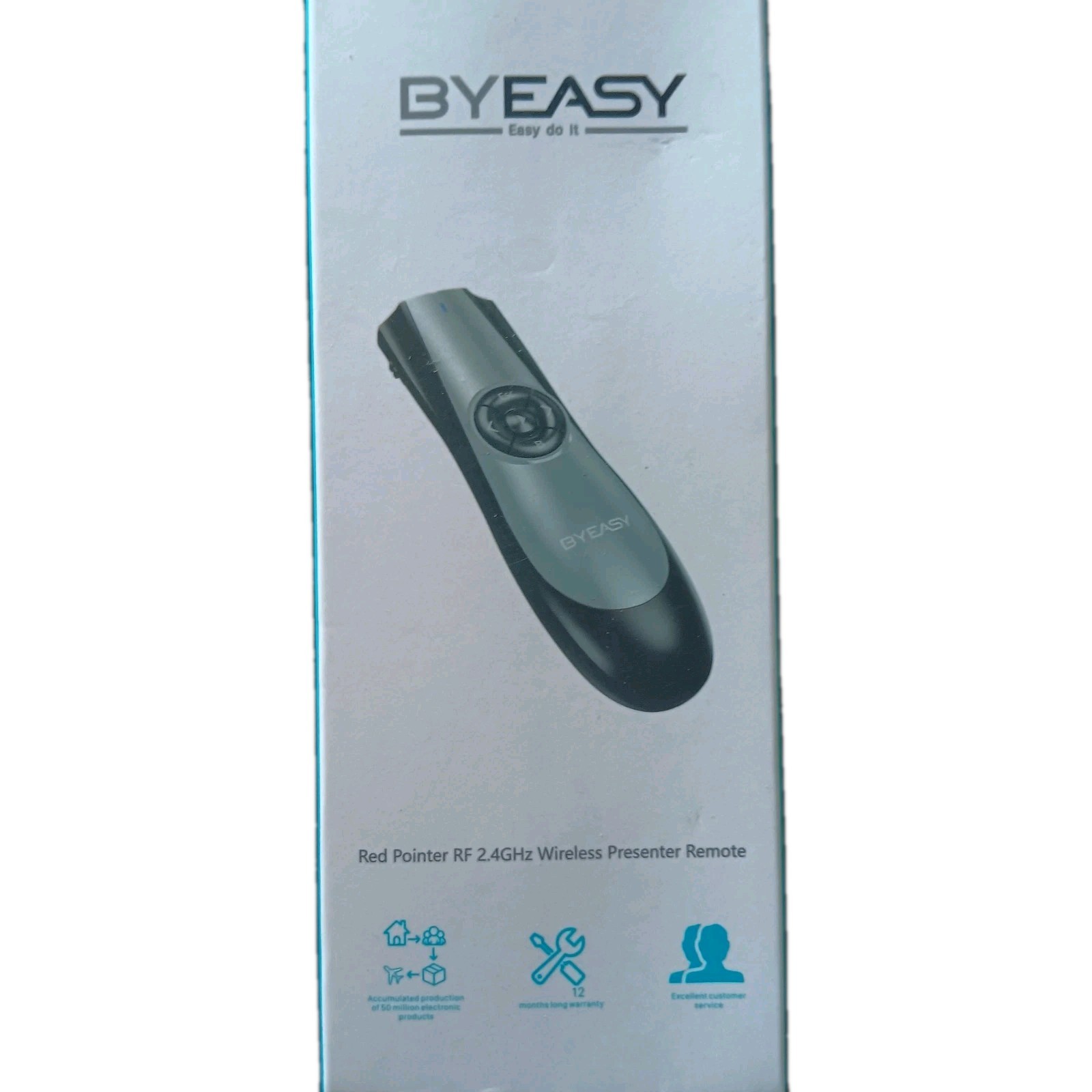 BYEASY RED POINTER RF 2.4GHz Wireless Presenter Remote Control NEW IN BOX SEALED