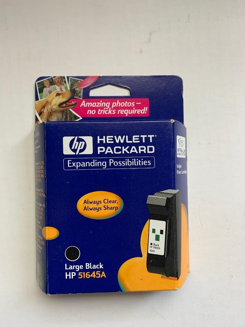 HP Large Black 51645A Ink Printer Cartridge - Exp Feb 2002- New Sealed