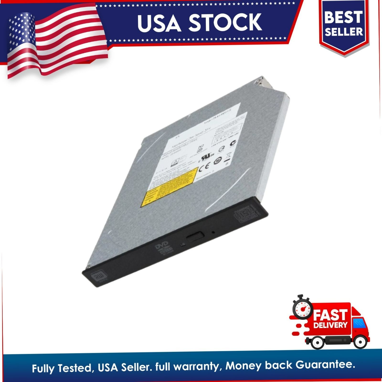 Lite-On DS-8ABSH-01 SATA Slim DVD±RW CD±RW Internal Optical Drive Burner Tested