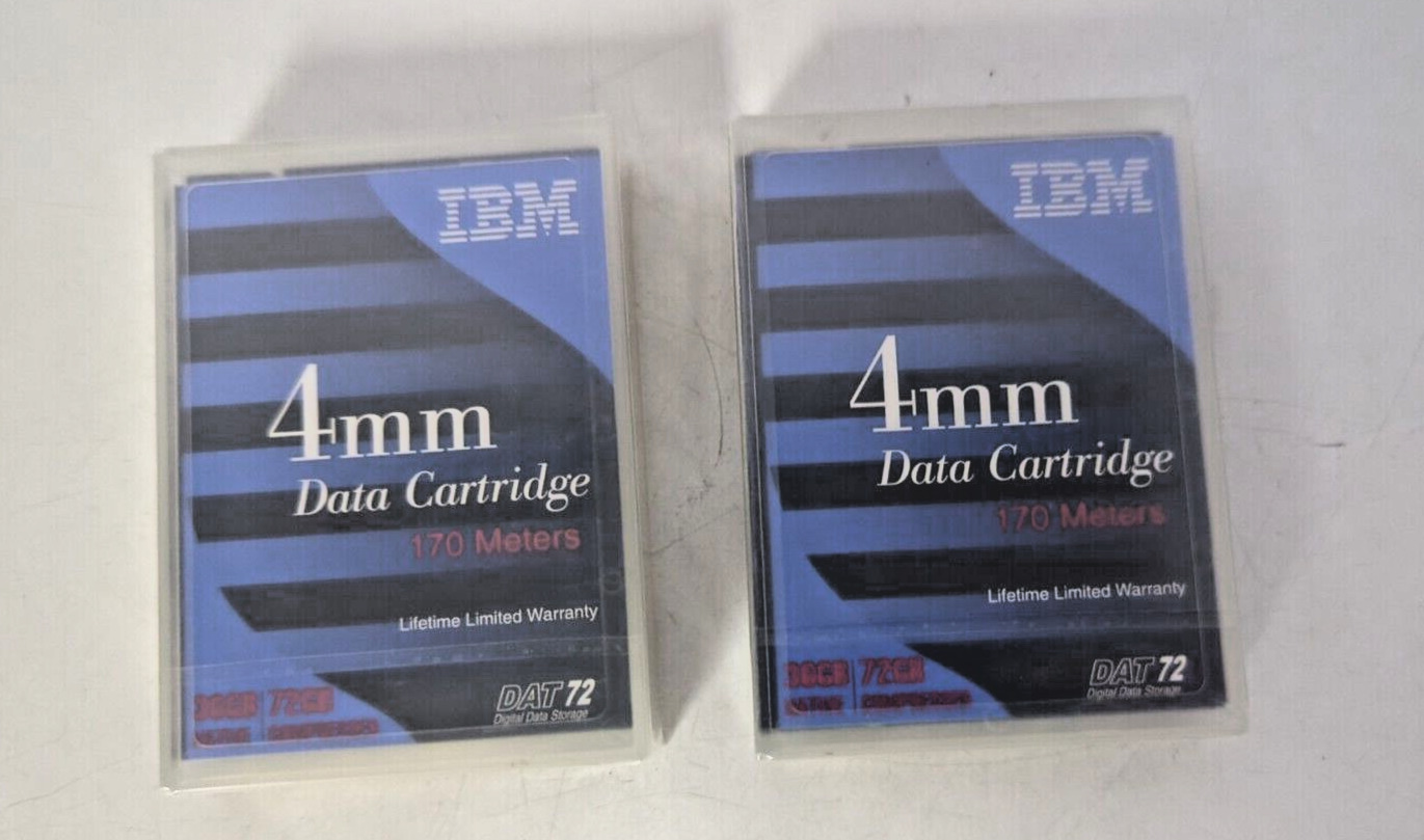 LOT OF 2 IBM 4mm DATA CARTRIDGE 170 METERS 36GB-72GB