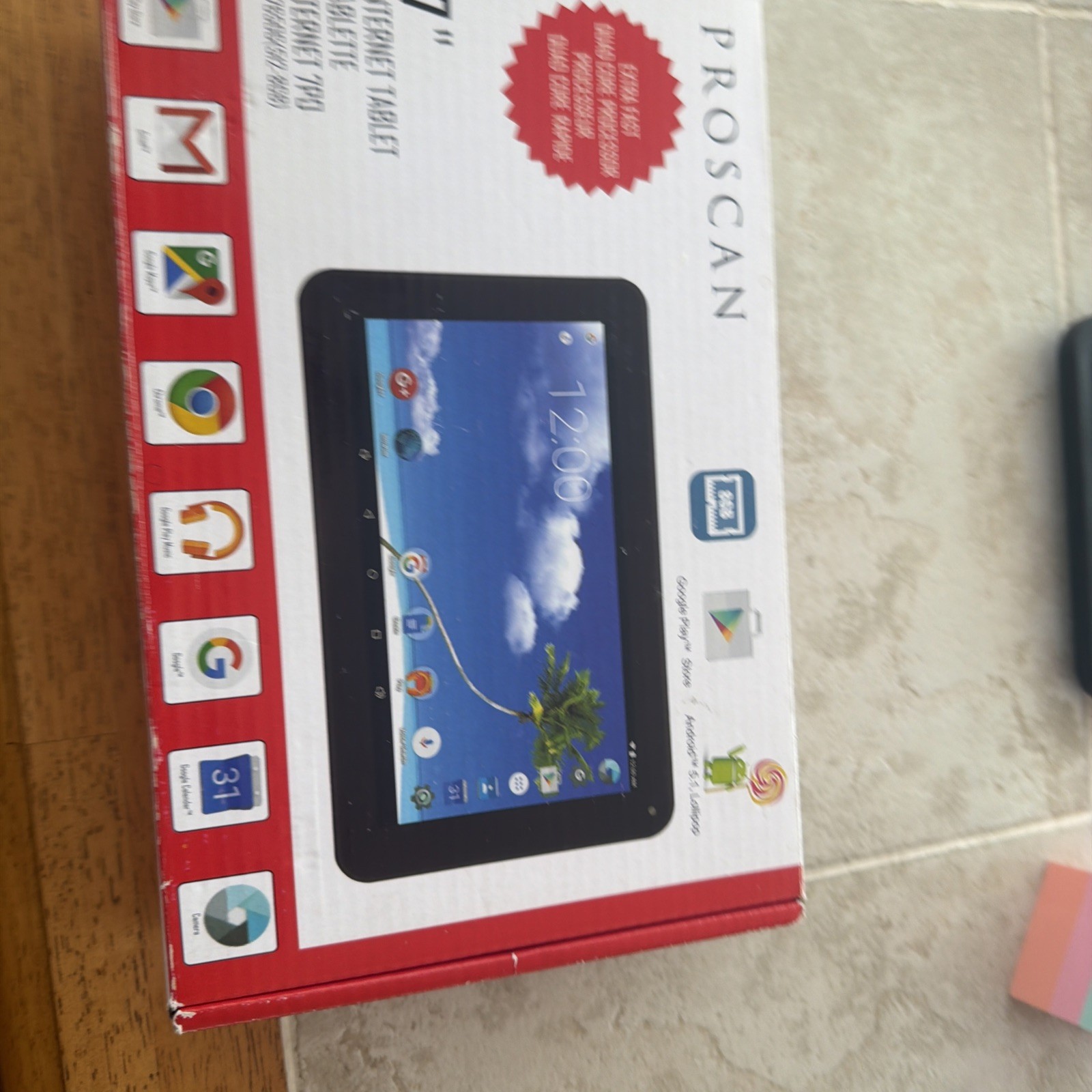 PROSCAN - Android - 7 inch Internet Tablet - 8GB - Black - Opened but New