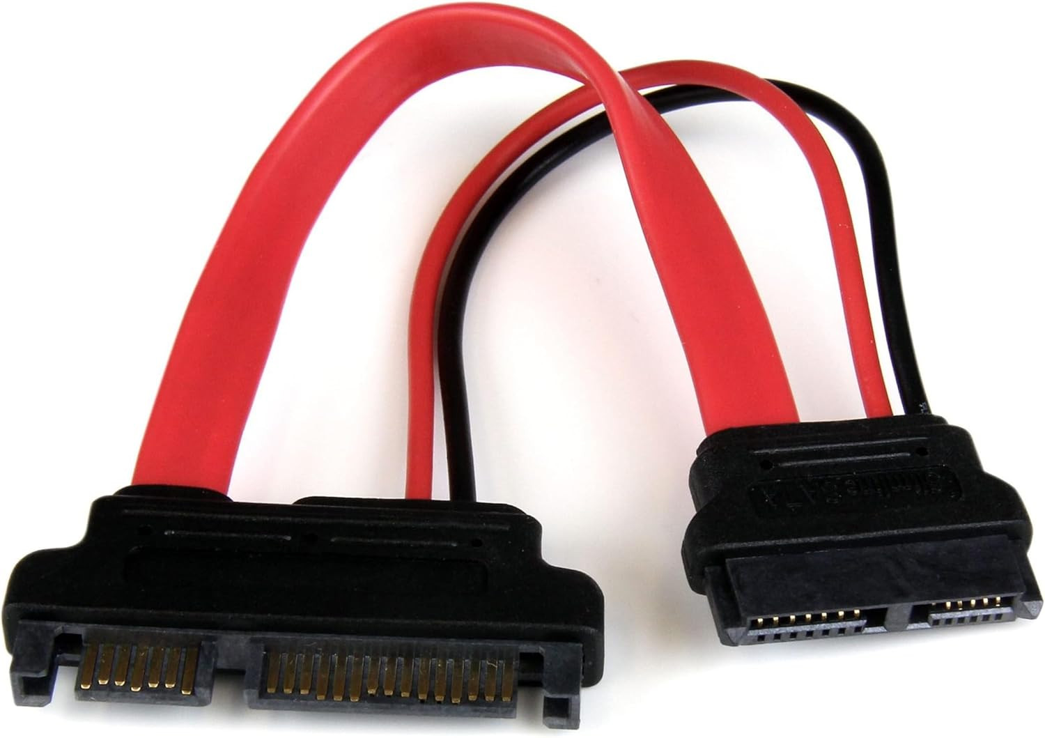 6In Slimline SATA to SATA Adapter with Power - Slim SATA (F) To