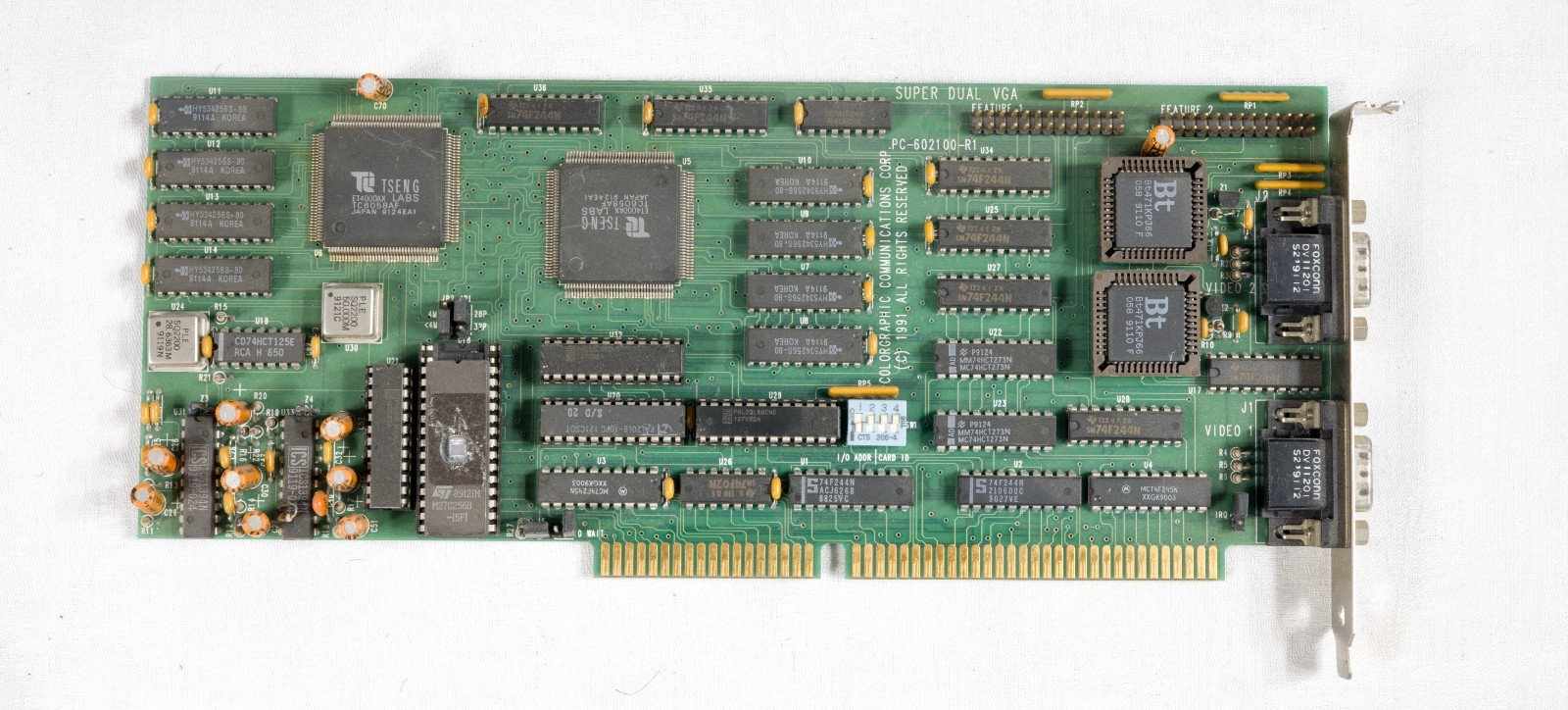 Colorgraphic Super Dual  VGA Card 16 bit ISA tested ISAO09