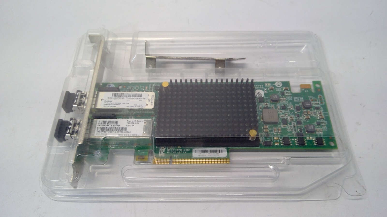 HP E7Y06A CN1200E 10Gb SFP+ PCle Emulex ADAPTER 767078-001 w/2 SFP Open Box