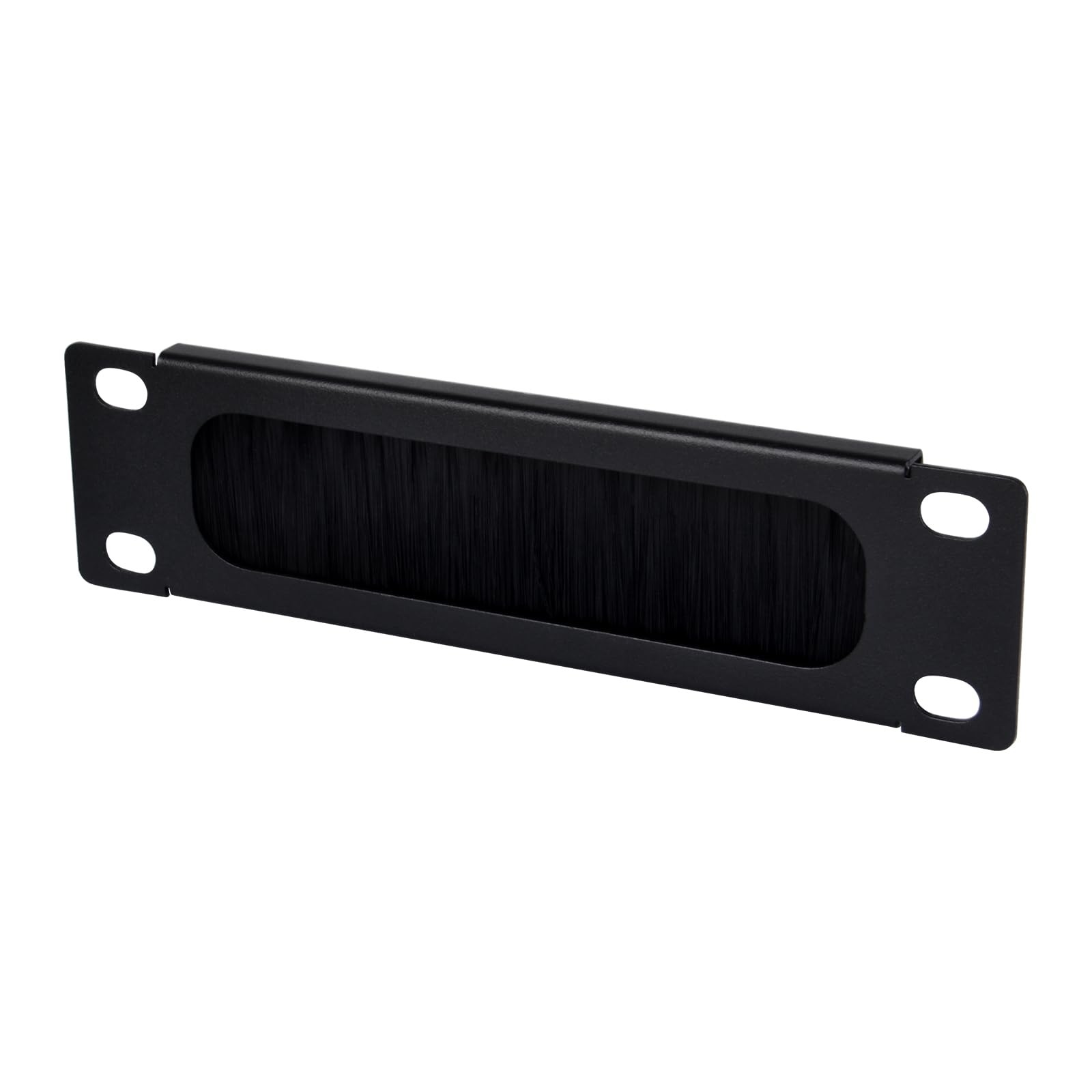 GeeekPi 7 inch 1U Brush Cable Manager Rack Mount 1.75" x 7" x 24", Black 