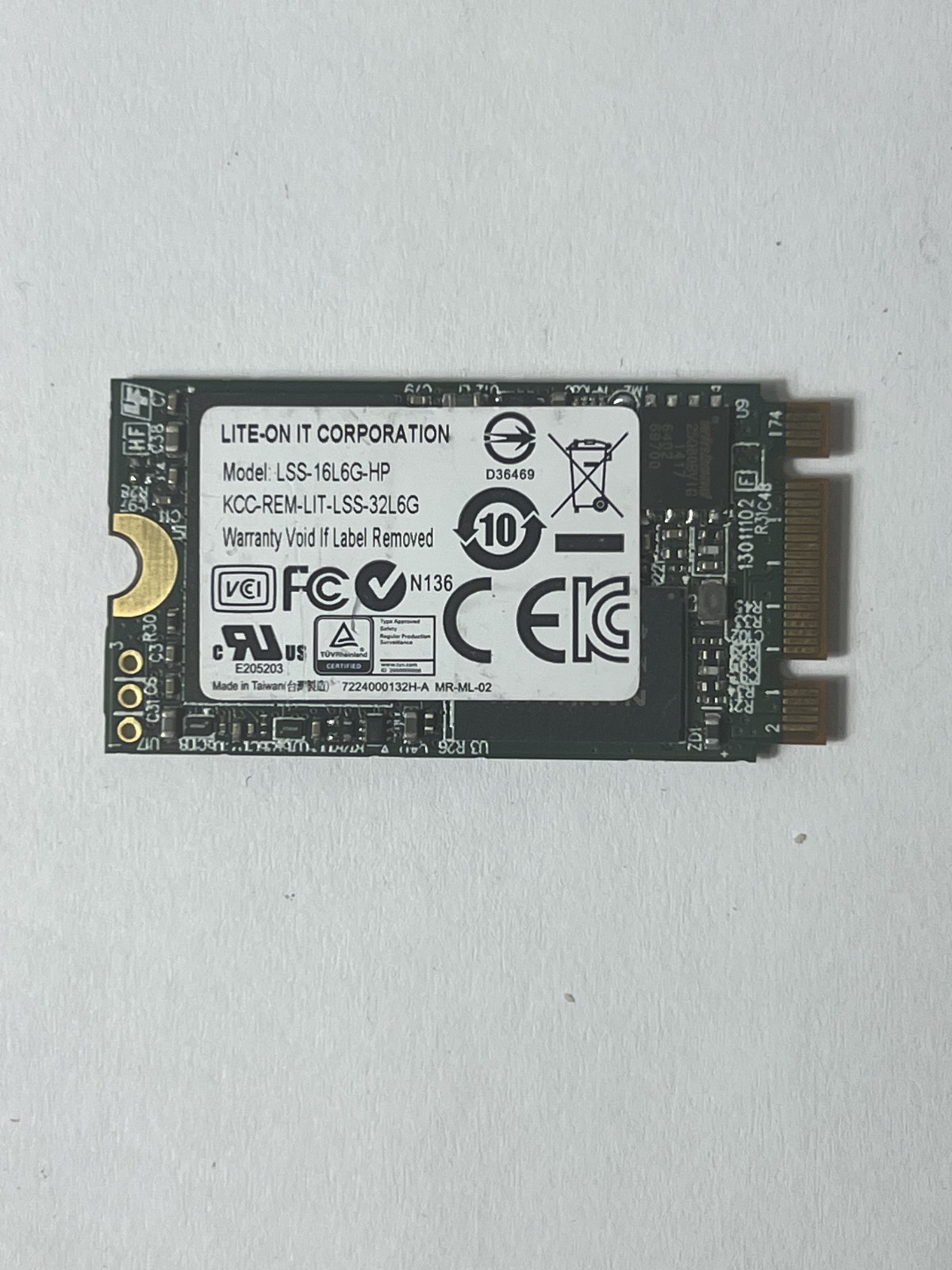 LITE-ON IT CORPORATION 16GB SSD NGFF M.2 2242 LSS-16L6G-HP  HP Solid State Drive