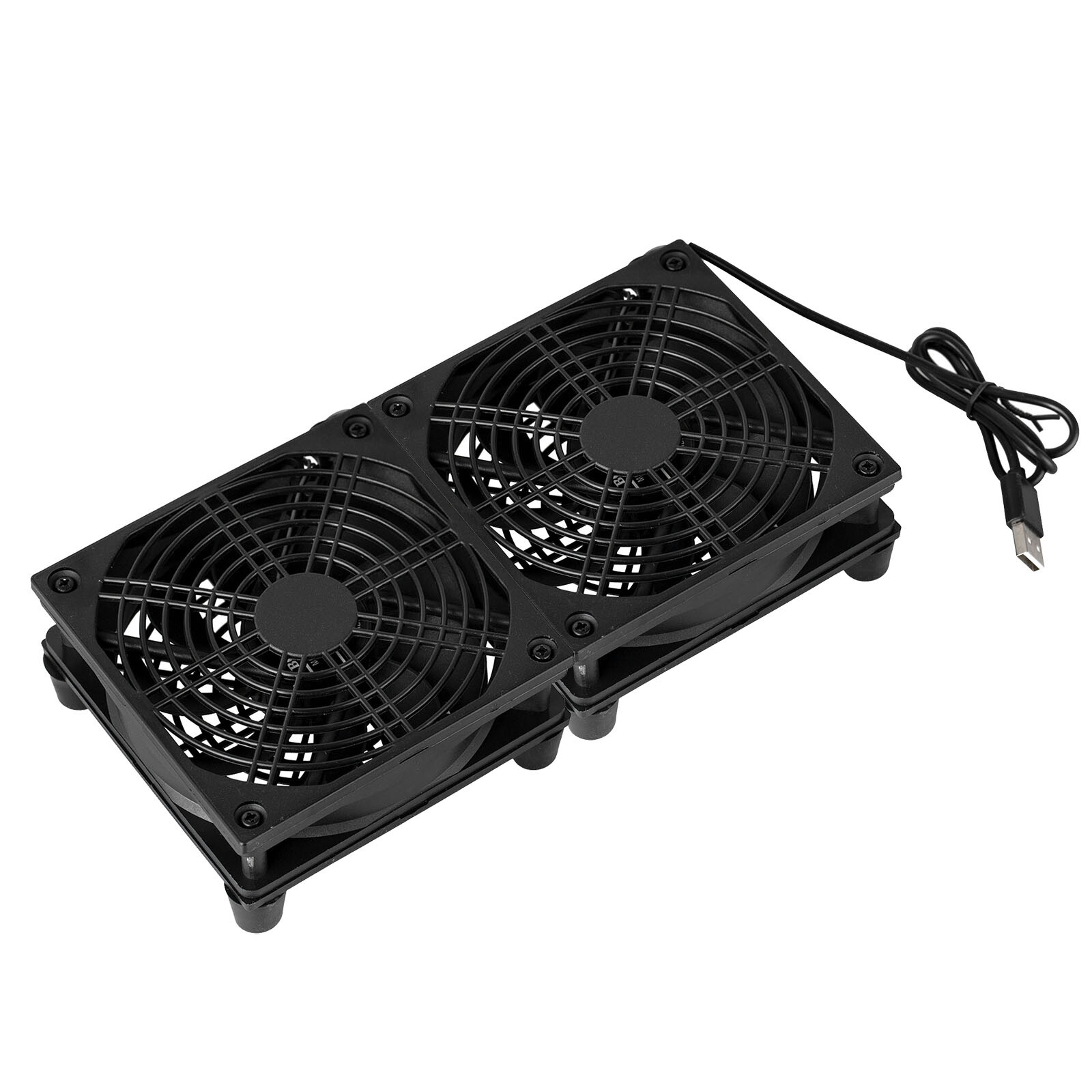 Cooler Stand 2 120mm Fan 2000RPM Router Modem External Air Flow Table USB Power