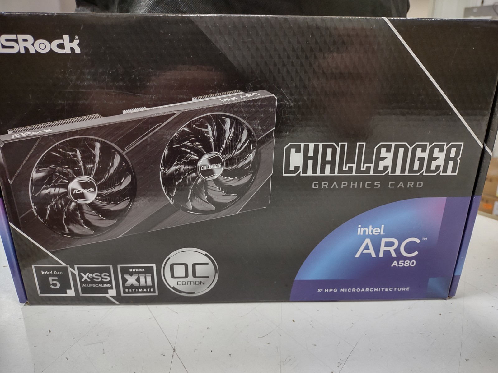 ASROCK CHALLENGER ARC A580 8GB GDDR6 PCIE 4.0 ATX, DPx3 HDMI, 650W, A580 CL 8GO