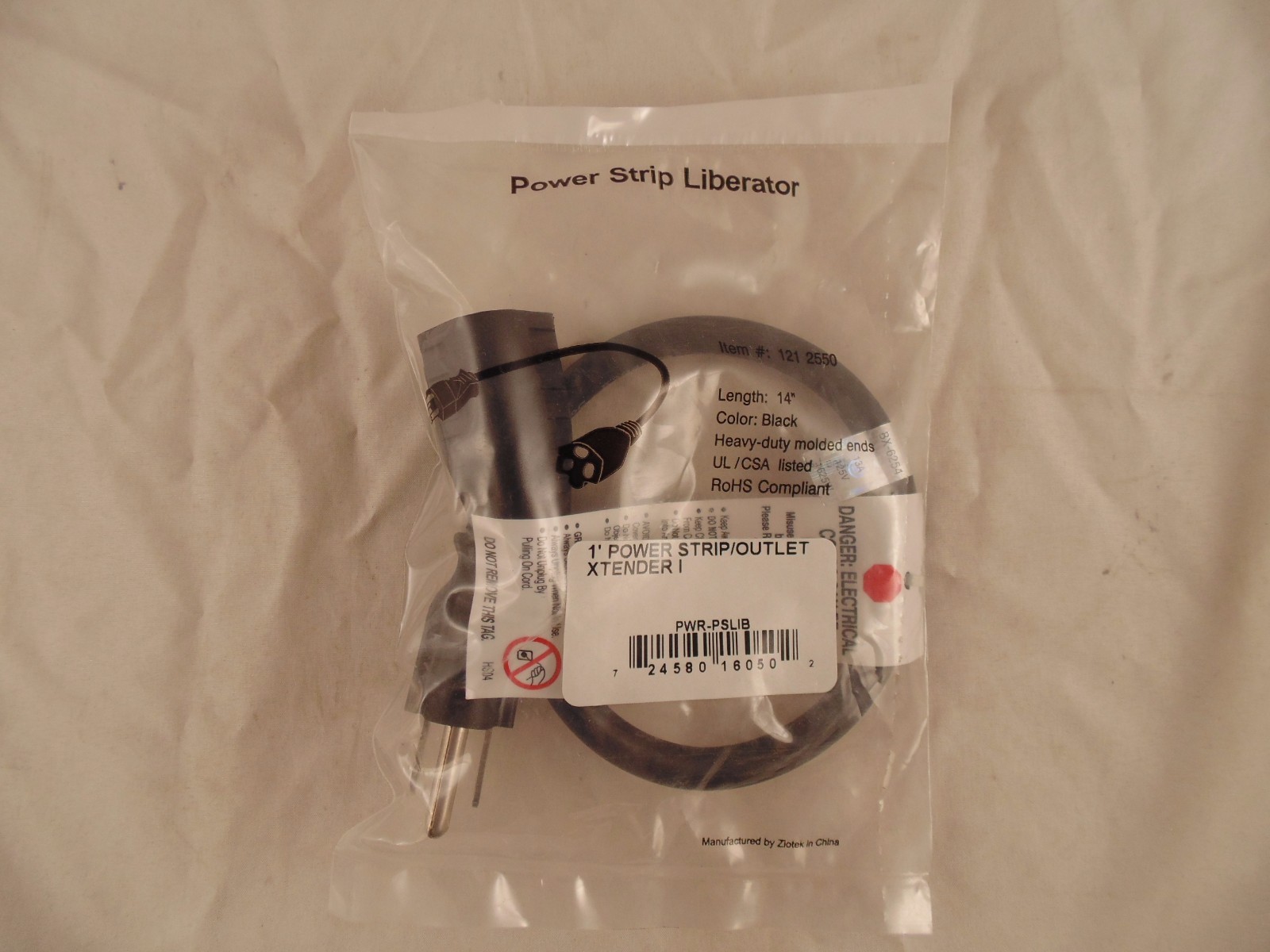 NEW Power Strip Liberator 121 2550 PWR-PSLIB 1' Power Strip/outlet Xtender 8-2