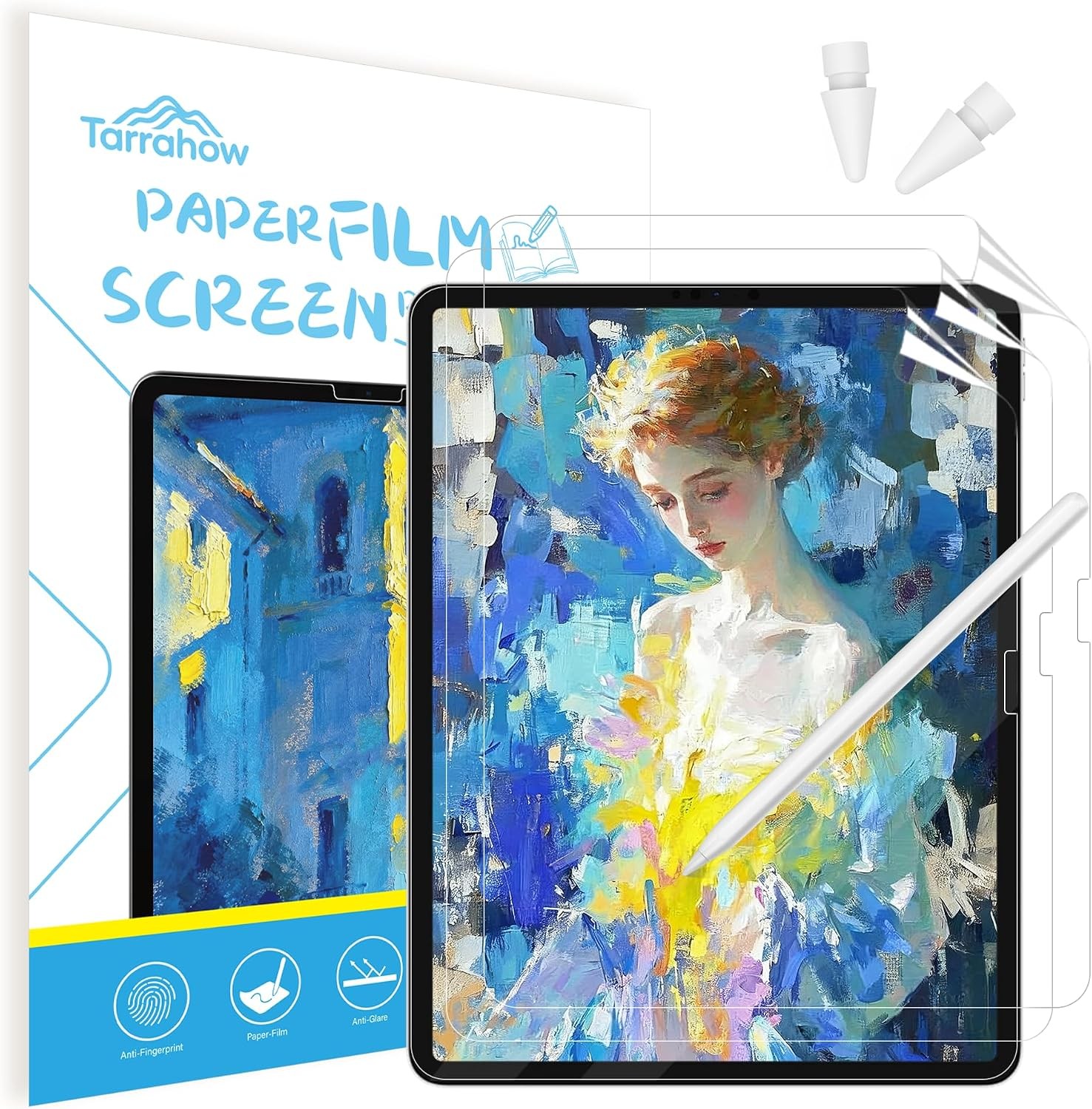 3 Pack Paper Screen Protector for iPad Air 13" M2-M4, Anti Glare, Natural Writin