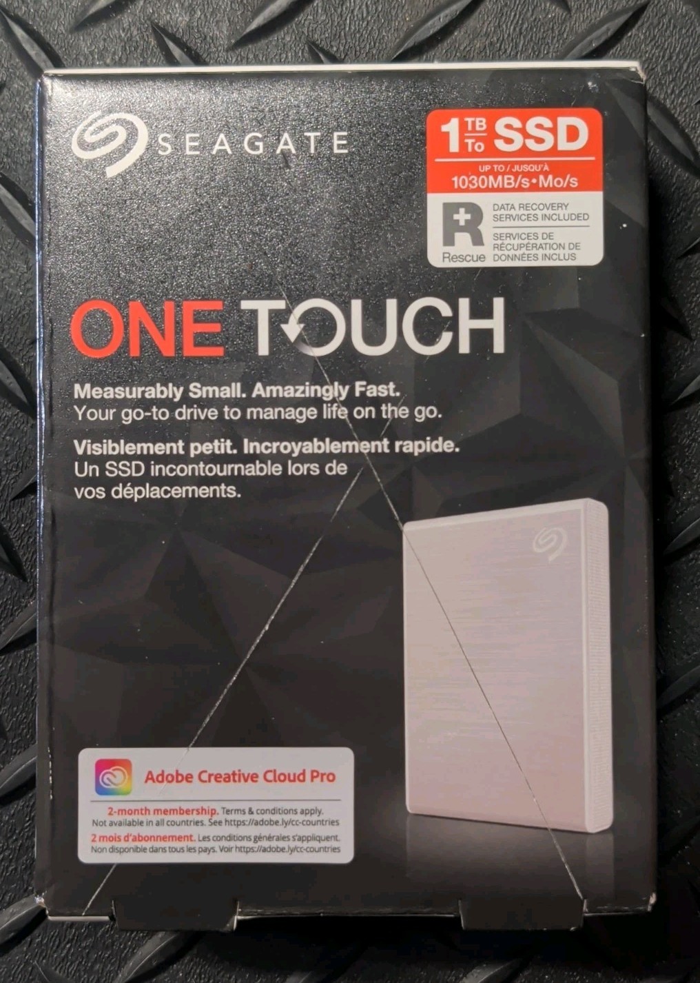 Seagate One Touch 1TB USB-C External SSD - Silver (STKG1000401) 