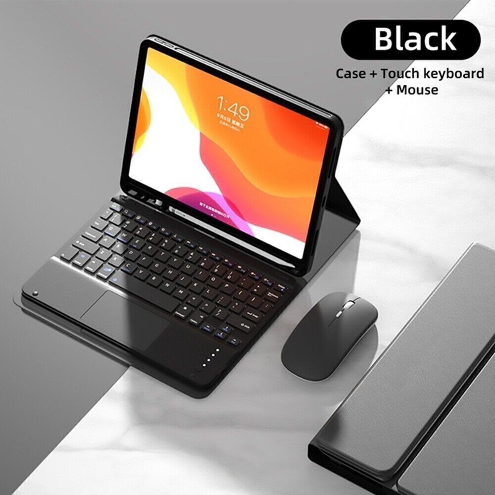 For iPad 7/8/9/10/11th Gen A16 M3 Air 4 5 6 Pro 11 Bluetooth Keyboard Case Cover