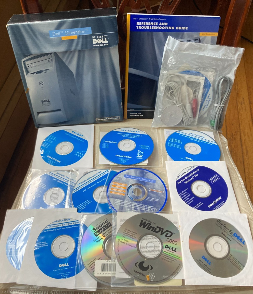 Dell Dimension Set-Up Restore Manuals and Software for Microsoft Windows ME