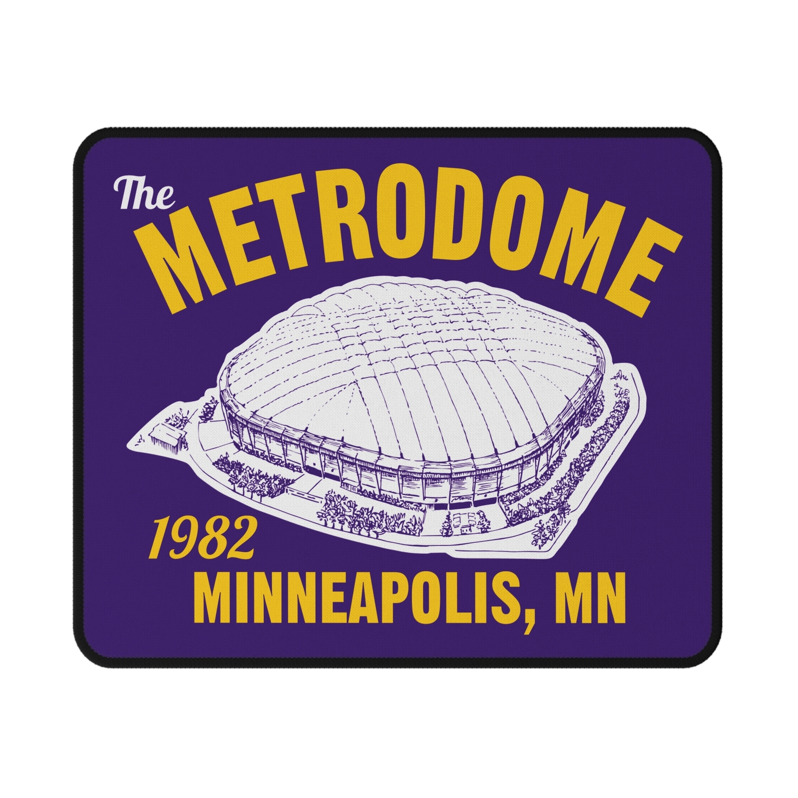 The Metrodome 1982 Rubber Base NFL Computer Mouse Pad - Minnesota Vikings