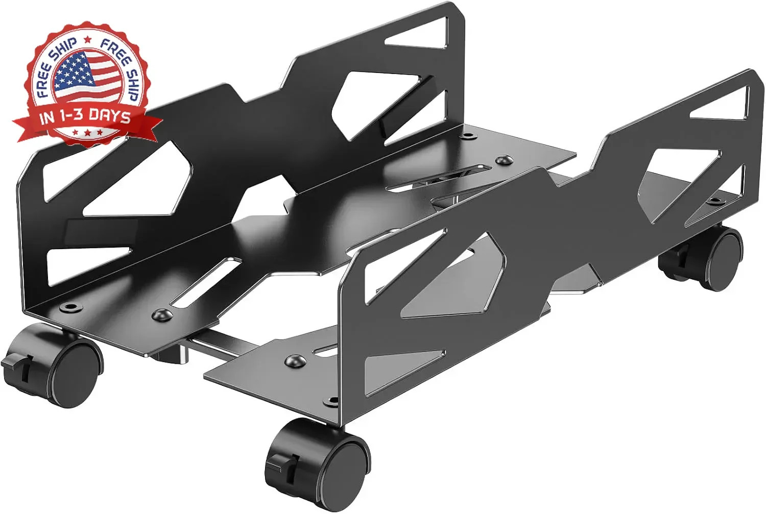 Adjustable Computer Tower Stand, Metal, Fits Most PC