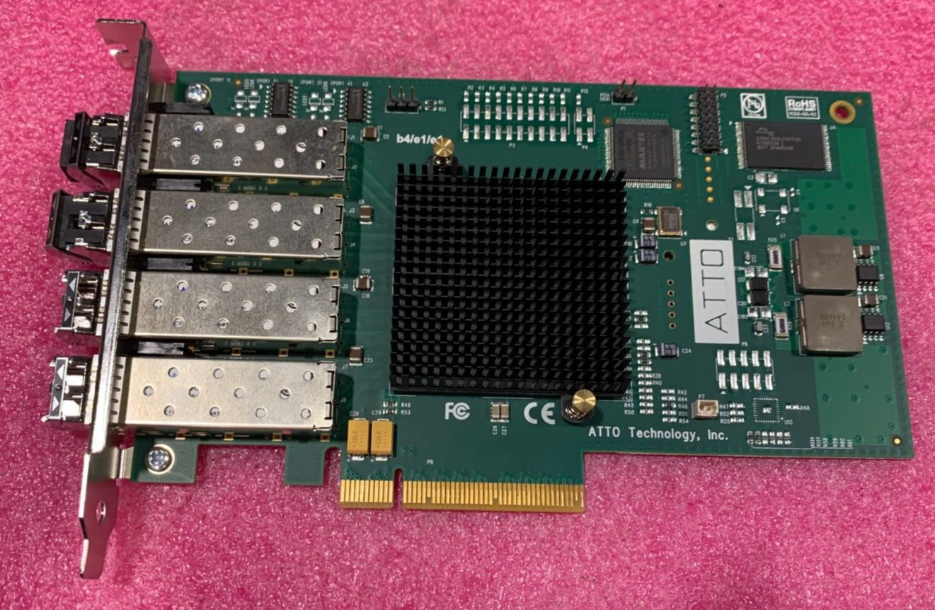ATTO B4/E1 4-Port Fibre Channel Interface Card 0230-PCBX-001 Tested