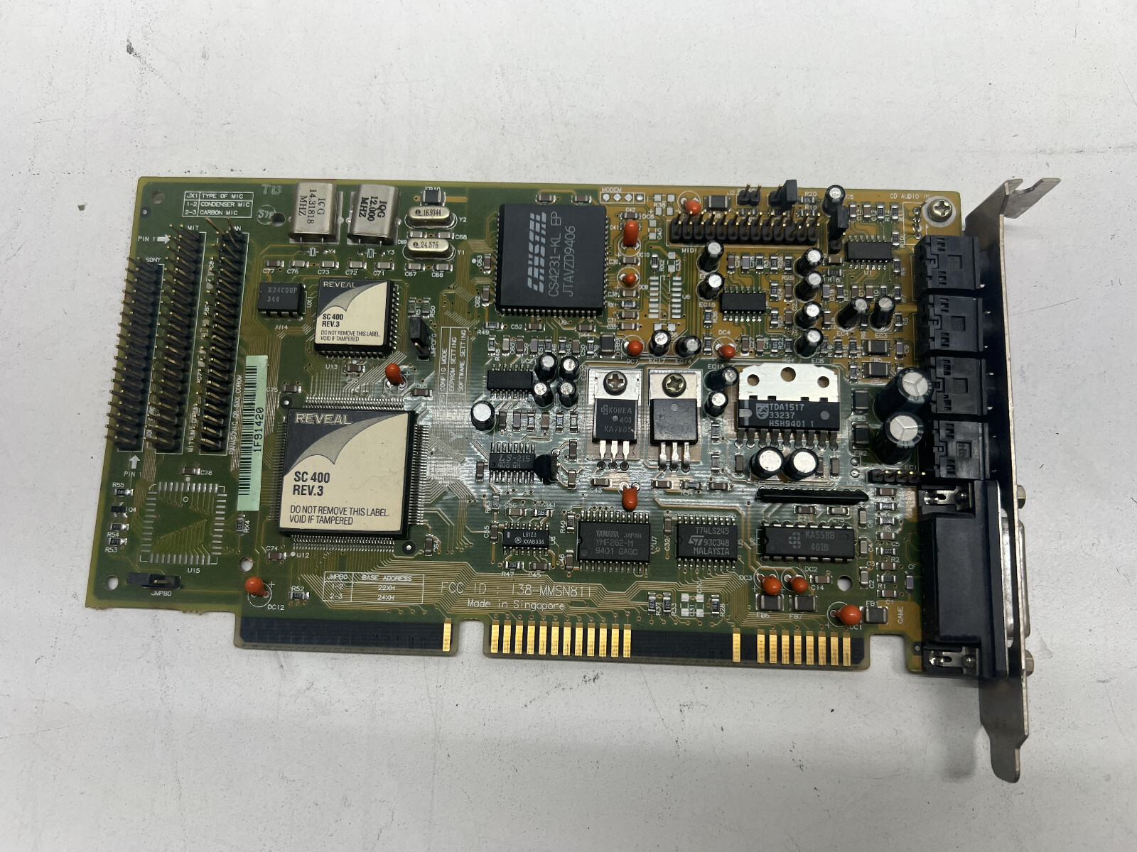 REVEAL Sound FX, SC 400 16-Bit ISA Sound DOS Retro GAMING CARD WORKING