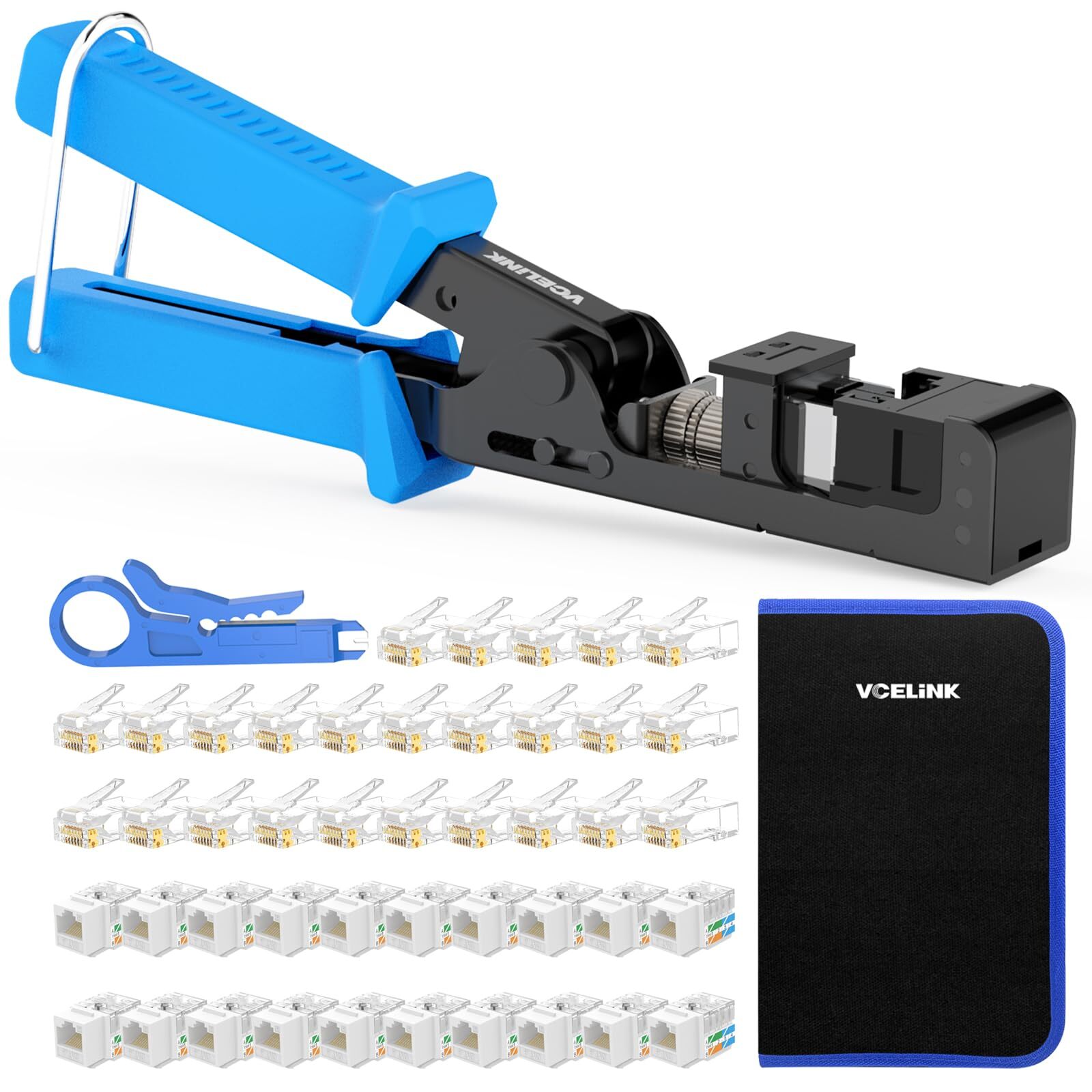 Speed Termination Keystone Tool For Vce 90degree Keystone Jacks Bundle With 20pa