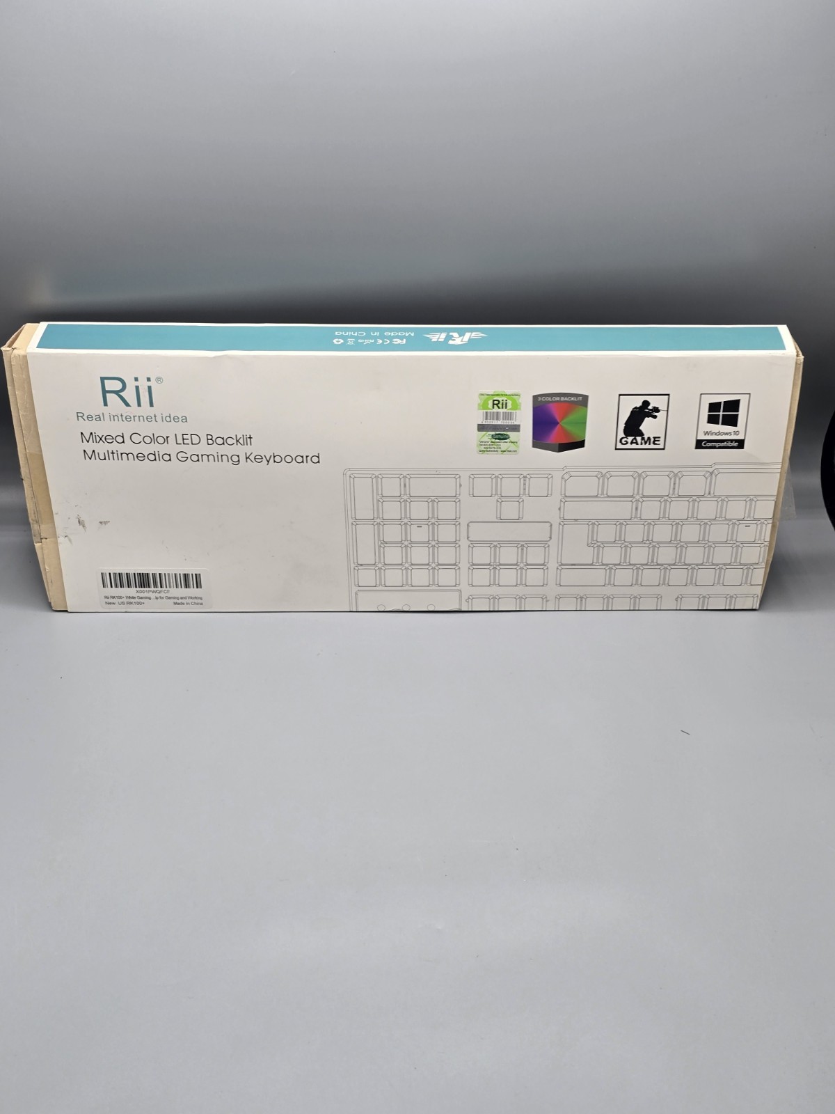 Rii RK100+ (8541666786) Rainbow LED Backlit Wired Gaming Keyboard
