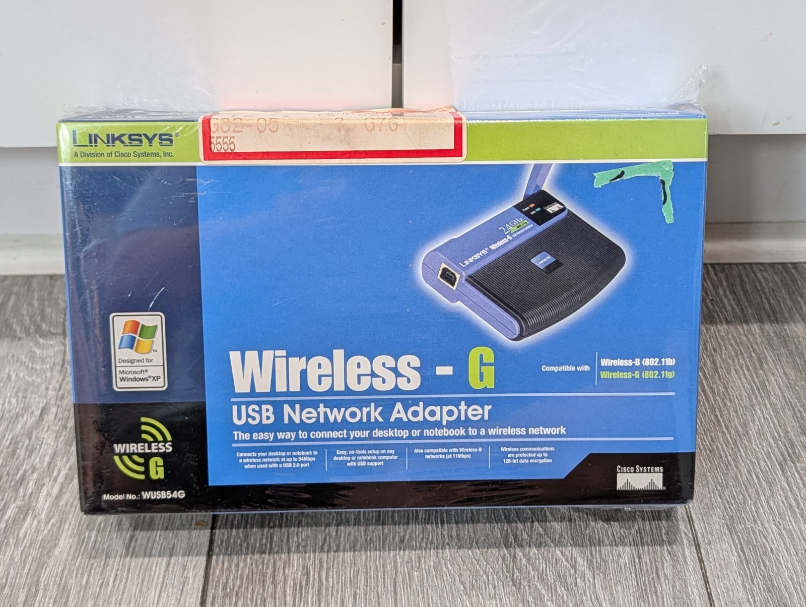 Linksys Wireless-G USB Network Adapter Model No. WUSB54G 2.4 GHz