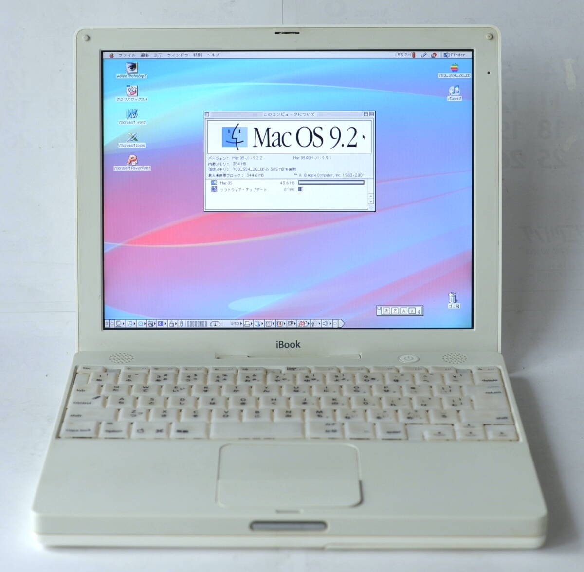 APPLE iBook G3 A1005 12-inch Laptop Mac OS 9.2 Vintage Works Tested TB00 4.0