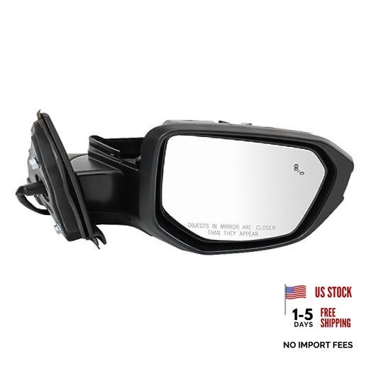 Passenger Side Power Heated Mirror Smooth Black Paint to Match
