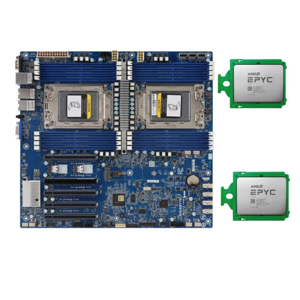 Gigabyte MZ72-HB2  Dual Socket Server Board DDR4 SP3+amd EPYC 7K62x2
