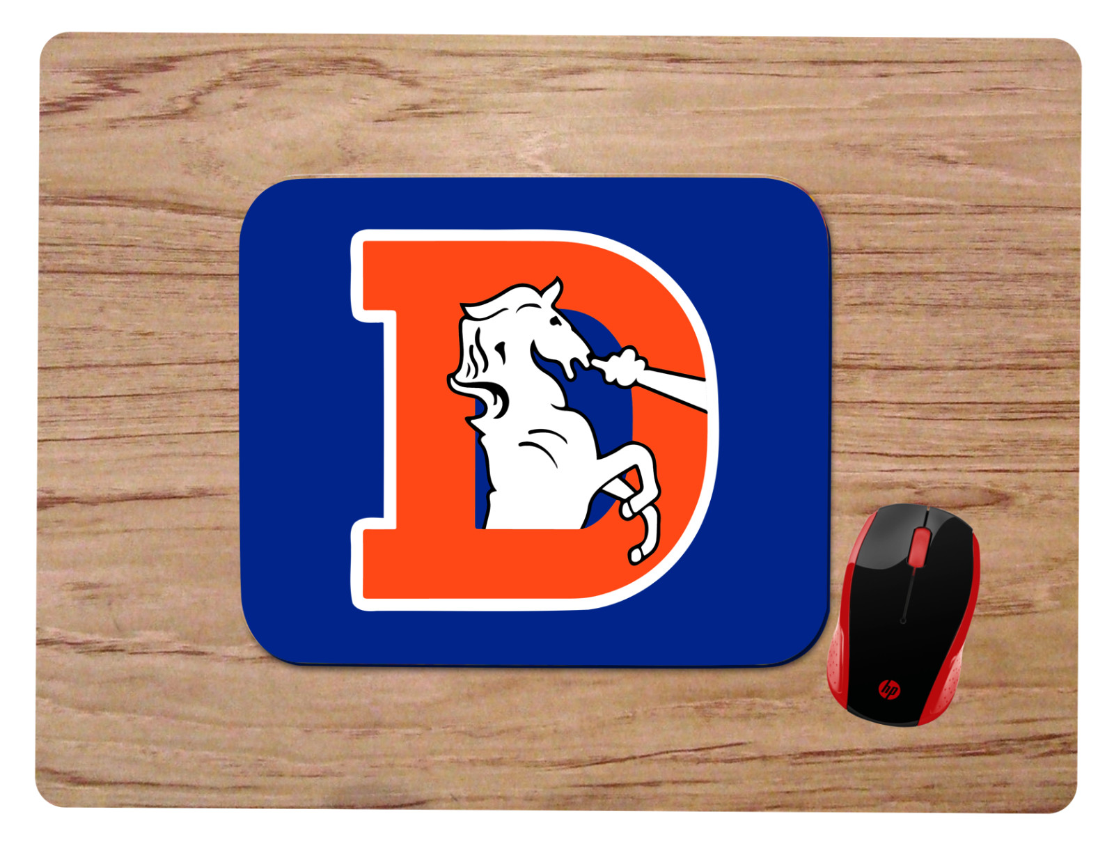 DENVER BRONCOS D LOGO NEOPRENE MOUSEPAD DESK MAT 1993 - 1997