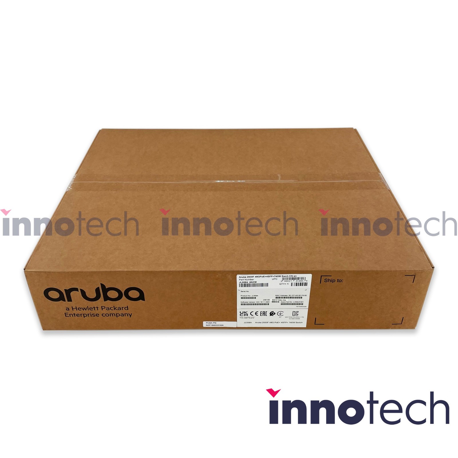 HP JL558A Aruba 2930F 48G PoE+ 4SFP+ Managed Switch L3 48 x10/100/100 New Sealed