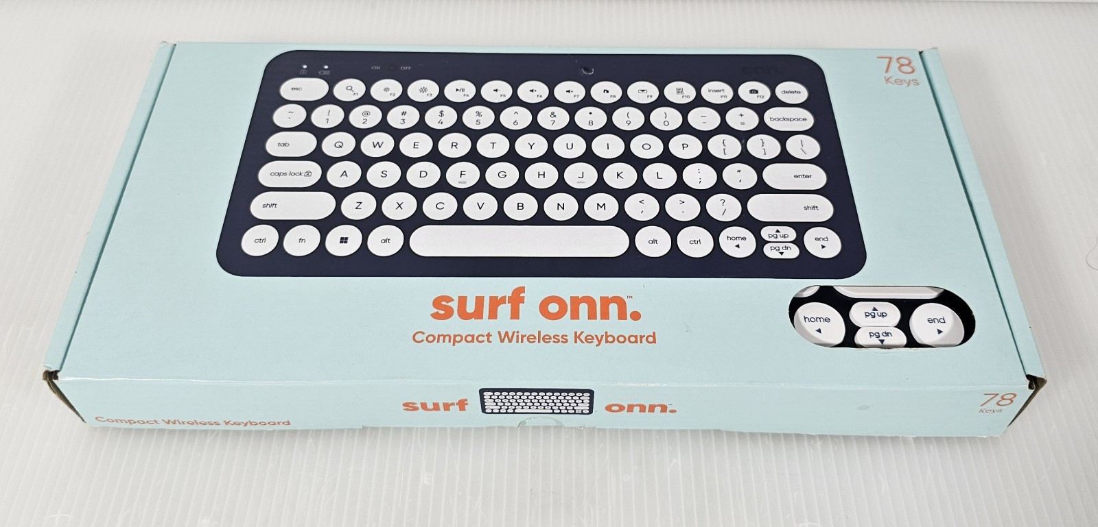 New SURF ONN. COMPACT WIRELESS KEYBOARD, Quiet Keys