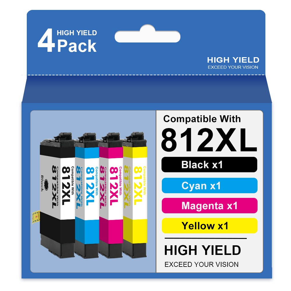 812XL T812XL Ink Cartridges For Epson WorkForce WF-7840 WF-7310 EC-C7000 WF-7820